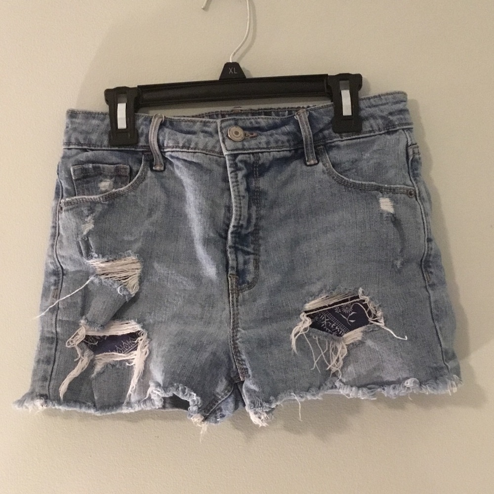 Old Navy Distressed Light Blue Denim Shorts